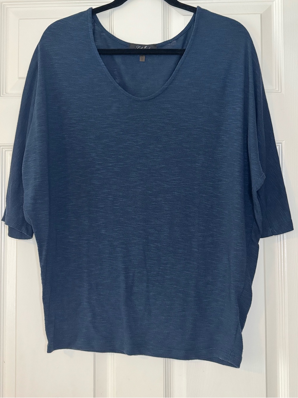 Laila Jayde Slate Blue Knit Top